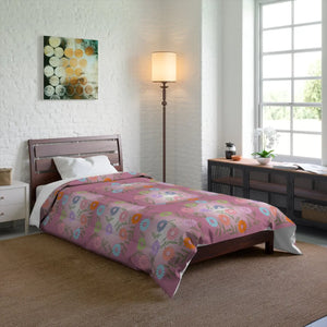 Colorful Flowers Blanket – Plush Gift for Her - Dipaliz - Quilts & Comforters