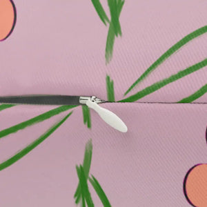 Spun Polyester Lumbar Pillow - Pink Floral Design - Dipaliz - 20’’ × 14’’ - Pillows