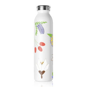 Slim Colorful Flowers Water Bottle 20oz Stainless - Dipaliz - Bottles