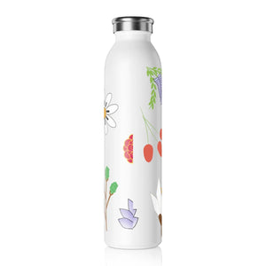 Slim Colorful Flowers Water Bottle 20oz Stainless - Dipaliz - Bottles