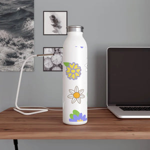 Slim Colorful Flowers Water Bottle 20oz Stainless - Dipaliz - Bottles