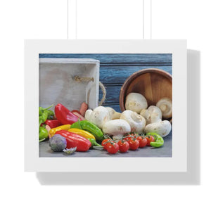 Colorful Fresh Vegetables Framed Poster Art Print - Dipaliz - 14″ x 11″ / White - Posters Prints & Visual Artwork