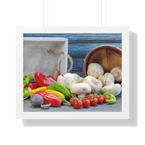 Colorful Fresh Vegetables Framed Poster Art Print - Dipaliz - 20’’ x 16’’ / White - Posters Prints & Visual Artwork