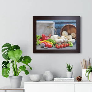 Colorful Fresh Vegetables Framed Poster Art Print - Dipaliz - Posters Prints & Visual Artwork