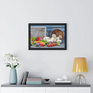 Colorful Fresh Vegetables Framed Poster Art Print - Dipaliz - Posters Prints & Visual Artwork