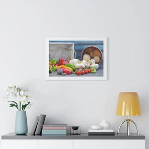 Colorful Fresh Vegetables Framed Poster Art Print - Dipaliz - Posters Prints & Visual Artwork
