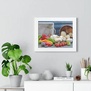 Colorful Fresh Vegetables Framed Poster Art Print - Dipaliz - Posters Prints & Visual Artwork