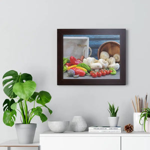 Colorful Fresh Vegetables Framed Poster Art Print - Dipaliz - Posters Prints & Visual Artwork