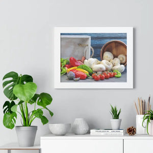 Colorful Fresh Vegetables Framed Poster Art Print - Dipaliz - Posters Prints & Visual Artwork