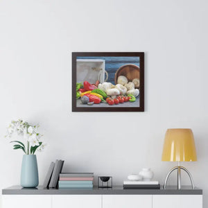 Colorful Fresh Vegetables Framed Poster Art Print - Dipaliz - Posters Prints & Visual Artwork