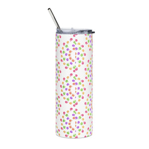 Colorful Geometric Skinny Tumbler 20oz Stainless Steel Dipaliz - Tumblers