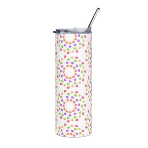 Colorful Geometric Skinny Tumbler 20oz Stainless Steel Dipaliz - Tumblers