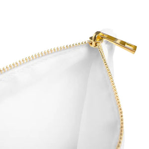 Cosmetic Bag Colorful Pattern Gold Zipper Cotton Canvas - Dipaliz - White / one Size - & Toiletry Bags