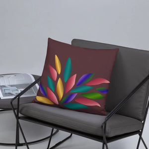 Colorful Petals Throw Pillow – Insert Included - Dipaliz - Pillows