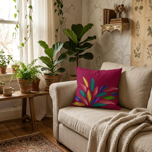 Dipaliz throw pillow colorful petals insert included 18x18 - pillows