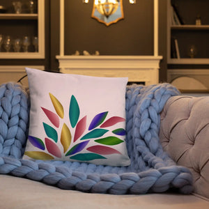 Pink Throw Pillow – Colorful Petals 18x18 - Dipaliz - Pillows