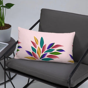 Pink Throw Pillow – Colorful Petals 18x18 - Dipaliz - Pillows