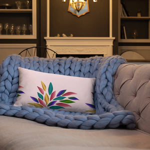 Pink Throw Pillow – Colorful Petals 18x18 - Dipaliz - Pillows