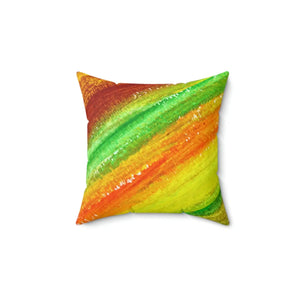 Colorful Red Spun Polyester Square Pillow - Dipaliz - Throw Pillows