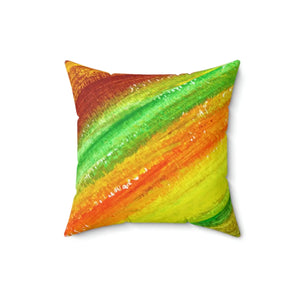 Colorful Red Spun Polyester Square Pillow - Dipaliz - Throw Pillows