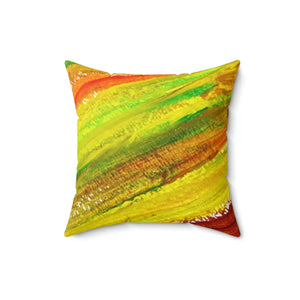 Colorful Red Spun Polyester Square Pillow - Dipaliz - Throw Pillows