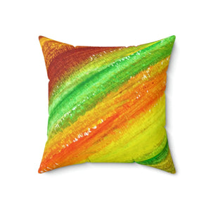 Colorful Red Spun Polyester Square Pillow - Dipaliz - Throw Pillows