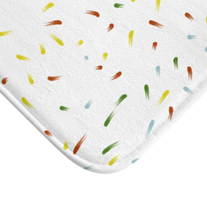 Abstract Confetti Bath Mat – Colorful Stripes - Dipaliz - Home & Garden