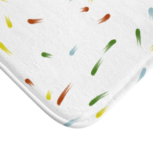 Abstract Confetti Bath Mat – Colorful Stripes - Dipaliz - Home & Garden