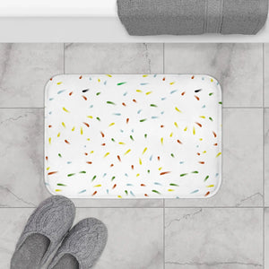 Abstract Confetti Bath Mat – Colorful Stripes - Dipaliz - Home & Garden