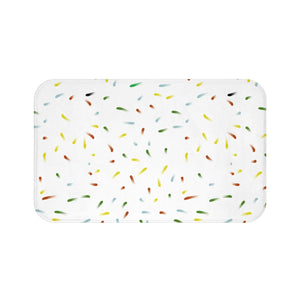 Abstract Confetti Bath Mat – Colorful Stripes - Dipaliz - Home & Garden
