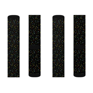Vibrant Confetti Sublimation Socks - Polyester - Dipaliz