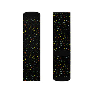 Vibrant Confetti Sublimation Socks - Polyester - Dipaliz