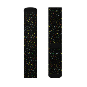 Vibrant Confetti Sublimation Socks - Polyester - Dipaliz