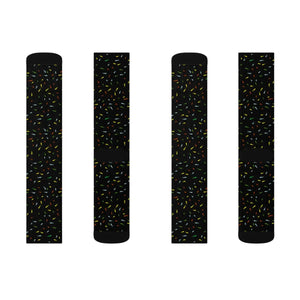 Vibrant Confetti Sublimation Socks - Polyester - Dipaliz