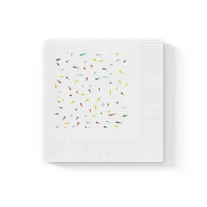 Home Decor - White Coined Napkins - 3-ply Print Ready - Dipaliz