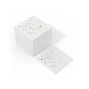 Home Decor - White Coined Napkins - 3-ply Print Ready - Dipaliz