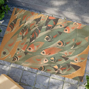 Colorful Fish Doormat — 24’’ x 16’’ Coir Outdoor Welcome Mat - Door Mats