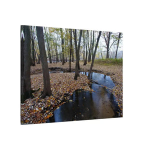 Autumn Season Matte Canvas Creek Woods Wall Art Ready to Hang Dipaliz - Posters Prints & Visual Artwork