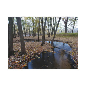 Autumn Season Matte Canvas Creek Woods Wall Art Ready to Hang Dipaliz - 16″ x 12″ (horizontal) / 0.75’’ - Posters