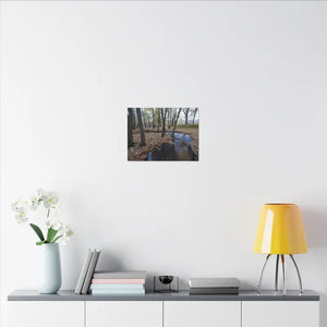 Autumn Season Matte Canvas Creek Woods Wall Art Ready to Hang Dipaliz - Posters Prints & Visual Artwork