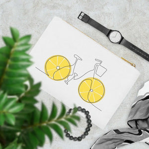 Vibrant Lemon Wheels Cosmetic Bag - Eco-friendly Gift - Dipaliz - & Toiletry Bags