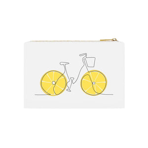 Vibrant Lemon Wheels Cosmetic Bag - Eco-friendly Gift - Dipaliz - & Toiletry Bags