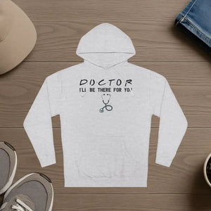 Unisex Hooded Sweatshirt Doctor Style Cozy Cotton Blend Dipaliz - Grey Heather / Xs - Hoodies