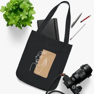 Organic Cotton Canvas Tote Bag - Abstract Woman - Dipaliz - Bags