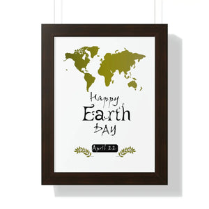 Vibrant Earth Day Poster - Framed Vertical Art - Dipaliz - Posters