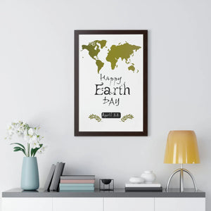 Vibrant Earth Day Poster - Framed Vertical Art - Dipaliz - Posters