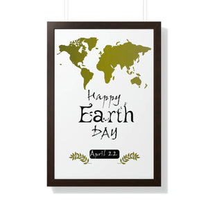 Vibrant Earth Day Poster - Framed Vertical Art - Dipaliz - Posters