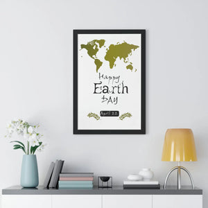 Vibrant Earth Day Poster - Framed Vertical Art - Dipaliz - Posters