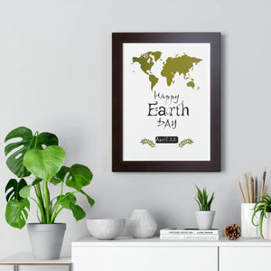 Vibrant Earth Day Poster - Framed Vertical Art - Dipaliz - Posters