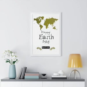 Vibrant Earth Day Poster - Framed Vertical Art - Dipaliz - Posters